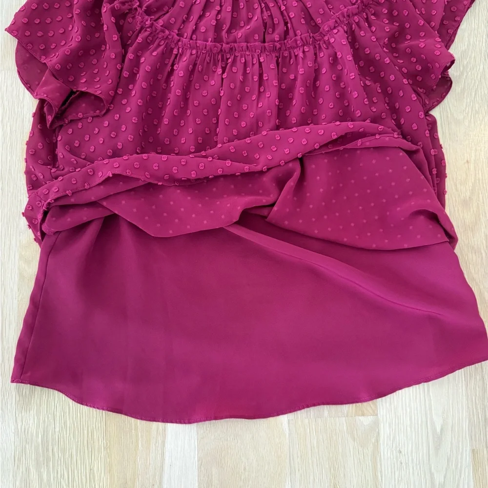 J. Crew Dotted Raspberry Blouse - Picture 5 of 10